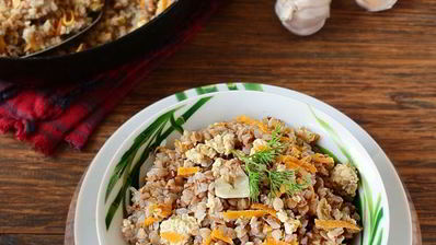 гречка с куриным фаршем