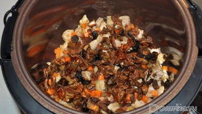 гречка с мясом и грибами в мультиварке