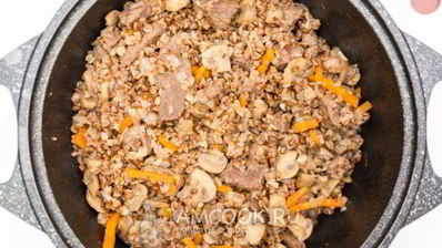гречка с мясом и грибами