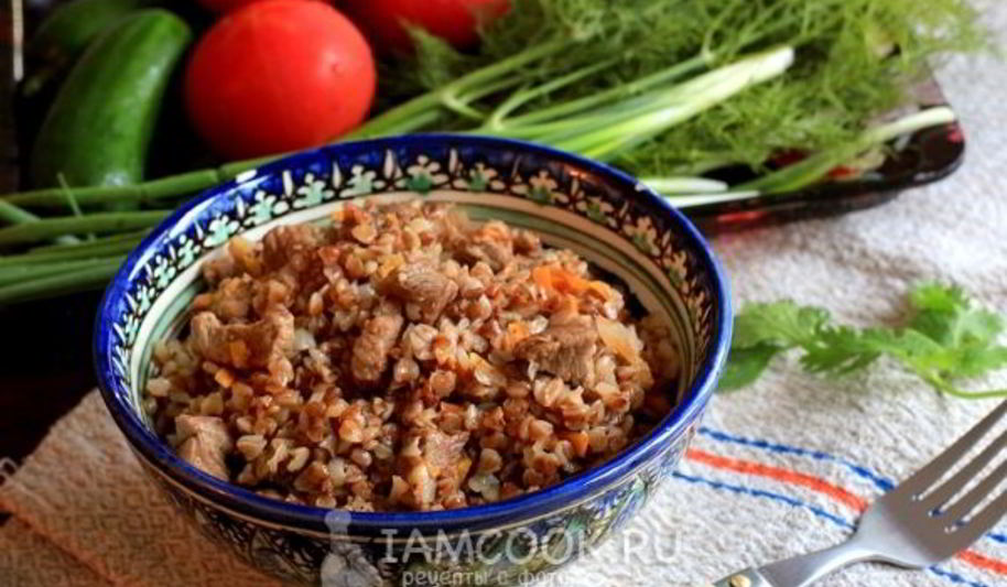 Рецепт гречки с мясом на сковороде