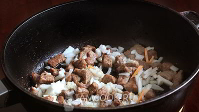 гречка с мясом на сковороде