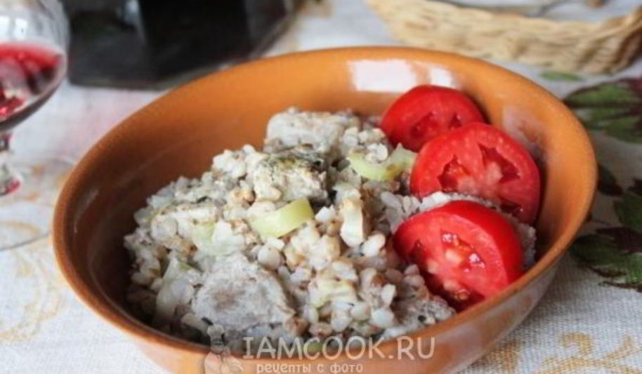 Рецепт гречки с мясом, тушеная в сметане