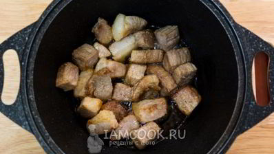 гречка с мясом в казане