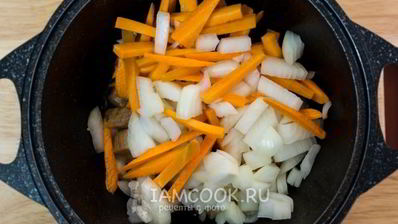 гречка с мясом в казане