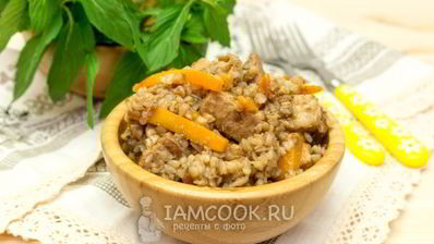 гречка с мясом в казане