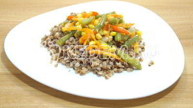 гречка с овощами и фасолью