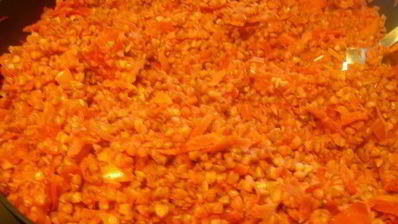 гречка с овощами и фетой