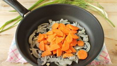 гречка с овощами на сковороде