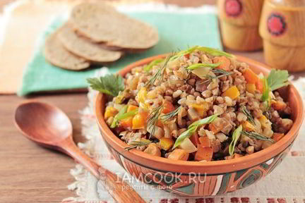 Гречка с овощами в мультиварке
