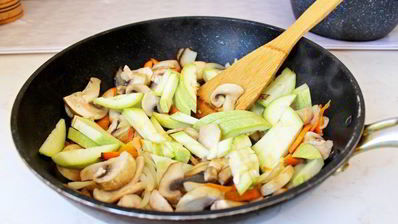 гречка с овощами