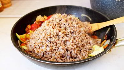 гречка с овощами