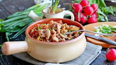 гречка с овощами