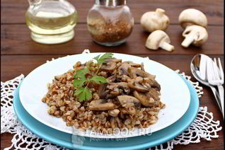 Гречка с шампиньонами в мультиварке