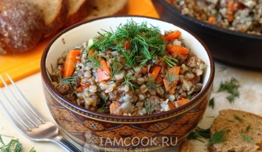 Рецепт гречки с тушенкой в сковороде