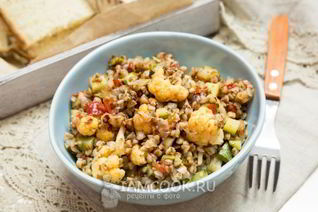 Гречка с жареными овощами
