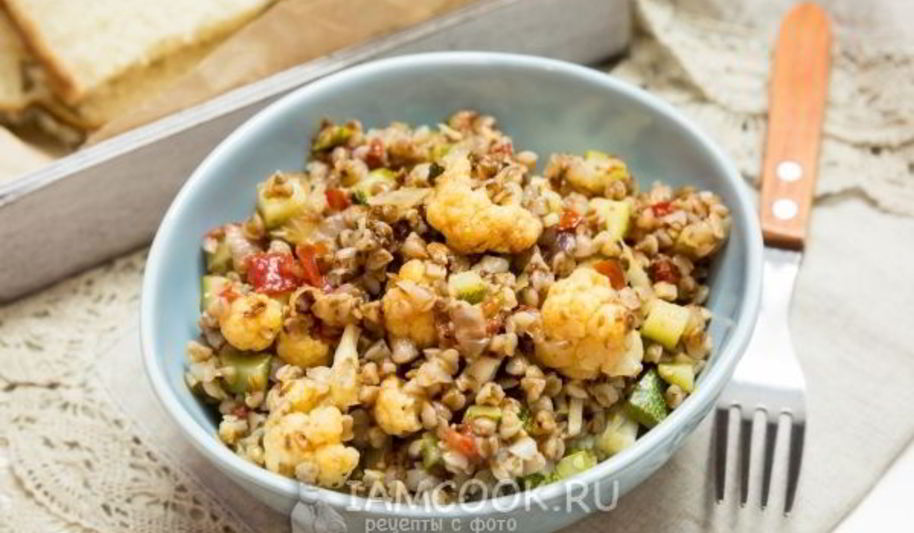 Рецепт гречки с жареными овощами