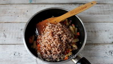 гречка со стручковой фасолью