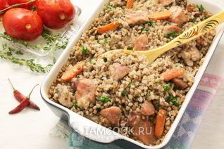 Гречка со свининой в духовке