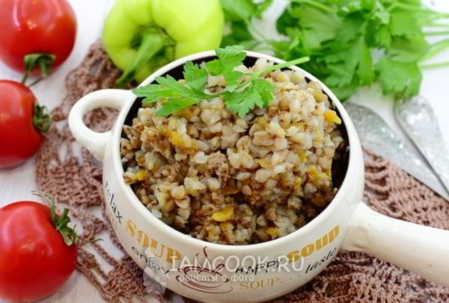 Гречка со свиным фаршем в мультиварке