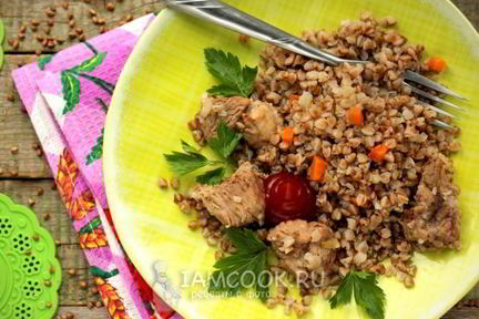 Гречка со свиным мясом в духовке