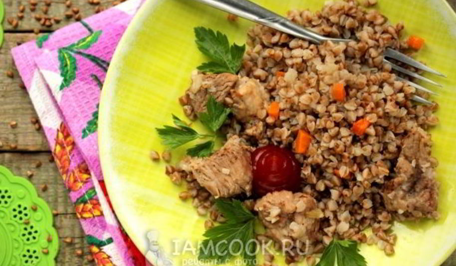 Рецепт гречки со свиным мясом в духовке