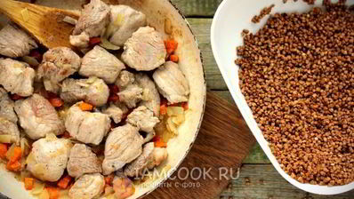 гречка со свиным мясом в духовке