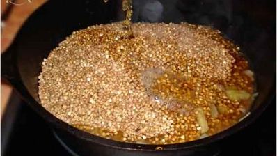 гречневая каша с белыми грибами