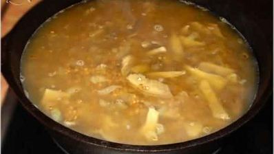 гречневая каша с белыми грибами