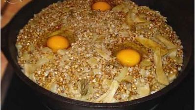 гречневая каша с белыми грибами