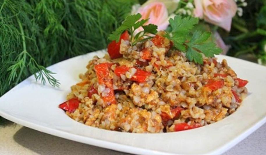 Рецепт гречневой каши с болгарским перцем и фаршем