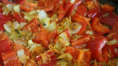 гречневая каша с болгарским перцем и фаршем