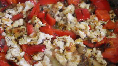 гречневая каша с болгарским перцем и фаршем