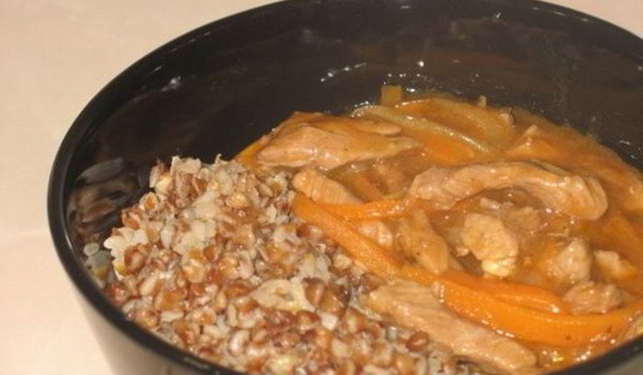 Рецепт гречневой каши с мясной поджаркой