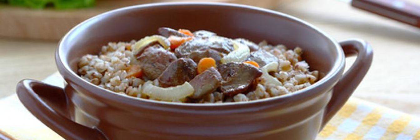Каша гречневая с печенью