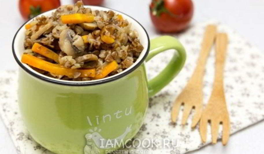 Рецепт постной гречки с грибами