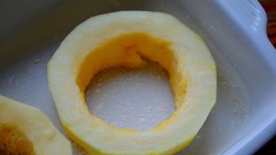 грибная каша в кабачке