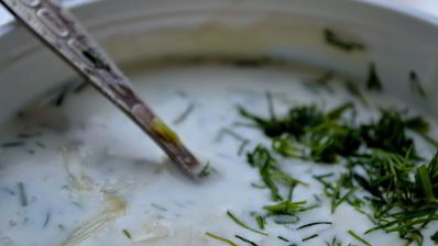 грибная каша в кабачке