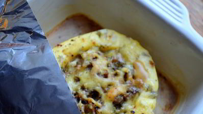 грибная каша в кабачке