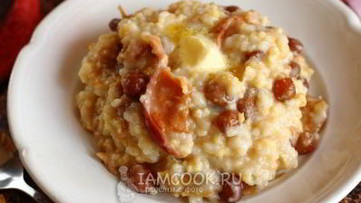 каша дружба с сушеными яблоками и изюмом