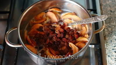 каша дружба с сушеными яблоками и изюмом