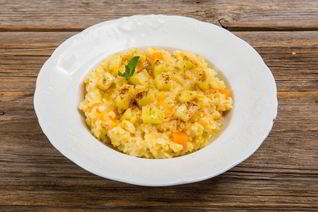 Каша из булгура с тыквой и яблоками