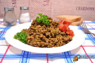 Каша из зеленой чечевицы в мультиварке