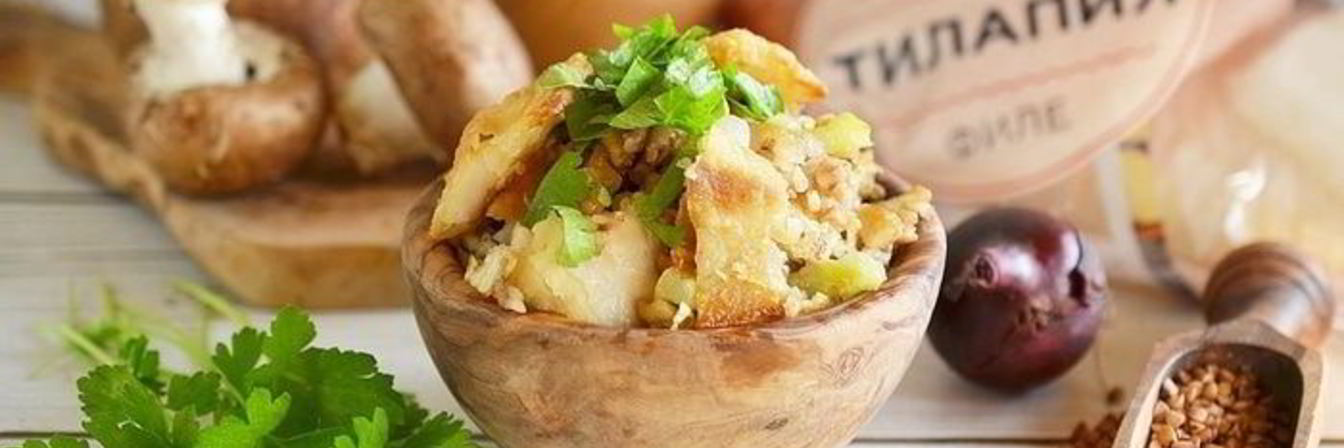 Каша по-сибирски постная с рыбой