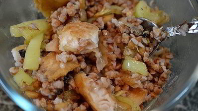 каша по-сибирски постная с рыбой