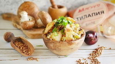 каша по-сибирски постная с рыбой