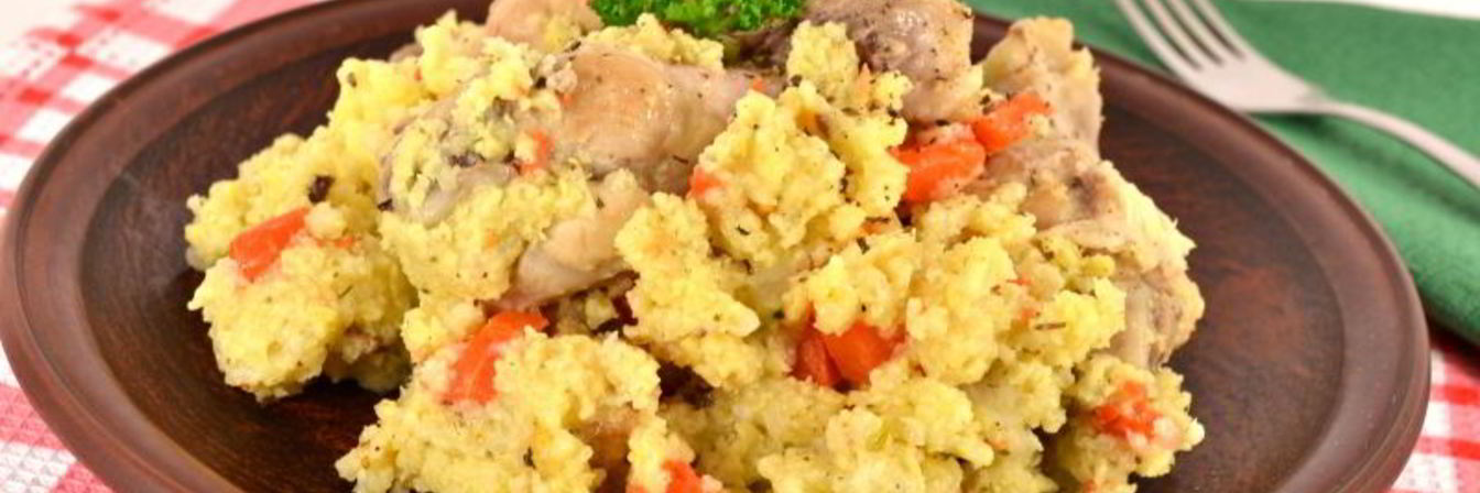 Каша пшенная с куриными крылышками в мультиварке