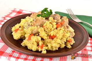 Каша пшенная с куриными крылышками в мультиварке