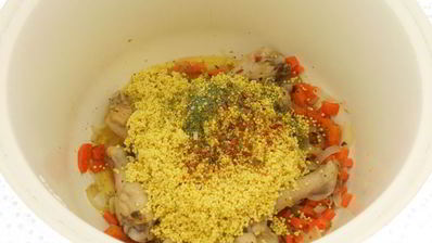 каша пшенная с куриными крылышками в мультиварке