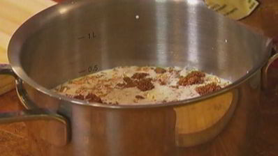 каша с пряными яблоками