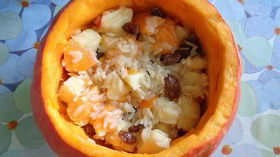 каша в тыковке веселый хэллоуин